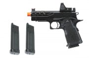 Lancer Tactical Stryk Hi-Capa 4.3 Gas Blowback Airsoft Pistol w/ Reflex Red Dot Sight (Black)