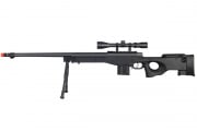 Well MB4402 MK96 AWP Bolt Action Sniper Airsoft Rifle Scope & Bipod Package (Black)