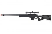 WELL MB4402BA Bolt Action Airsoft Rifle With Fluted Barrel And Scope (Black)