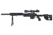 Well MB4410BAB2 Spring Sniper Airsoft Rifle w/ Illuminated Scope & Bipod (Black)