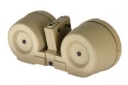 ICS M4 3150 rd. AEG High Capacity Electric C-Magazine (Tan)