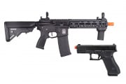 MAYO GANG MGC4 M4 FULL METAL W/ ETU AEG AIRSOFT GUN COMBO #12 ELITE FORCE GLOCK 45
