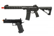 MGC4 MK2 Full Metal M4 AEG W/ ETU Airsoft Rifle & Army Armament R604 Hi-Capa GBB Airsoft Pistol Combo (Black)