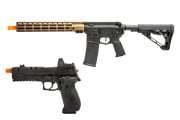 MGC4 MK2 Full Metal M4 AEG W/ ETU Airsoft Rifle & Vorsk VP26X GBB Airsoft Pistol Combo (Black & Bronze)