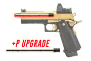 Raven Airsoft 4.3 Hi Capa GBB Airsoft Pistol w/ Micro Red Dot P+ Package (Black & Gold)