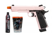Raven Airsoft R14 Hi Capa GBB Airsoft Pistol Starter Package (Pink)