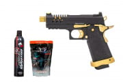 Vorsk Airsoft Pro 3.8 GBB Hi Capa Airsoft Pistol Starter Package (Gold Match)