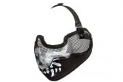 Emerson Tactical Skull Metal Mesh Half Mask w/ Ear Protection (Black)