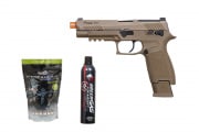 Gassed Up Player Package #24 Ft. Sig Sauer ProForce M17 Gas Blowback Airsoft Pistol (Coyote)