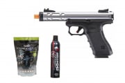 Gassed Up Player Package #3 Ft. WE Tech Galaxy G Series Gas Blowback Airsoft Pistol (Silver)