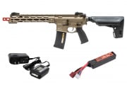 KWA Ronin T10 RM4 3.0 Electric Recoil Airsoft Rifle Battery & Charger Combo (Flat Dark Earth)