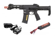 KWA Ronin T6 AEG Airsoft Rifle Battery & Charger Combo (Black)