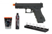 Plate Rack Challenge Package #2 Ft. Elite Force Glock 17 Gen 3 Gas Pistol (Black)