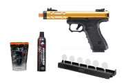 Plate Rack Challenge Package #17 ft. WE Tech Galaxy G Series Gas Blowback Airsoft Pistol (Gold)