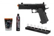 Plate Rack Challenge Package #20 ft. Army Armament R604 Hi-Capa Gas Blowback Airsoft Pistol (Black)