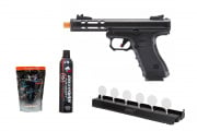 Plate Rack Challenge Package #15 ft. WE Tech Galaxy G Series Gas Blowback Airsoft Pistol (Black)