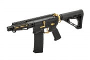 Zion Arms Full Metal R15 Short Barrel AEG Airsoft Rifle W/ ETU (Black & Gold)