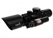 Lancer Tactical 3-9X42 Red & Green Illuminated Rifle Scope With Red Laser Sight