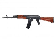 ICS AK74M Fixed Stock AEG Airsoft Rifle (Black/Wood)