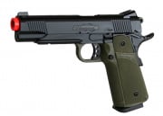 KJW M1911 Tactical GBB Airsoft Pistol (Black/OD Green)