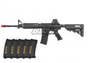 KWA KM4 RIS 2GX Carbine AEG Airsoft Rifle w/ PTS EPM Magazines - 5 Pack (Black)