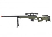 WELL MB4403GAB Bolt Action Rifle With Fluted Barrel, Scope, And Bipod (OD Green)
