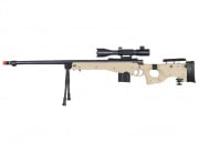 WELL MB4403TAB2 Bolt Action Rifle w/ Fluted Barrel, Scope, & Bipod (Tan)