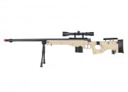 WELL MB4403TAB Bolt Action Rifle with Fluted Barrel, Scope And Bipod (Tan)