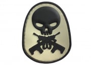 G-Force Skull And Rifle Bones PVC Morale Patch (Black)