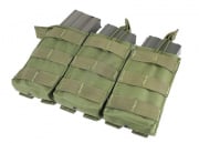 Condor Outdoor MOLLE Triple Open Top M4 Mag Pouch (OD Green)