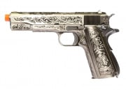 WE Tech 1911 Gas Blowback Airsoft Pistol (Silver/Floral Pattern)