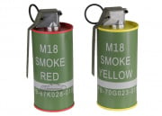 G&G Replica M18 Smoke Grenade BB Container - 2 Pack (Red/Yellow)