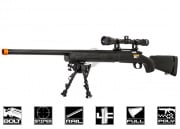 Lancer Tactical LT28AB M24 Bolt Action Spring Sniper Airsoft Rifle Scope & Bipod Package (Black)