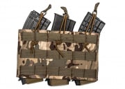 Lancer Tactical Triple Wedge AK/M4/M16 Magazine Pouch MOLLE w/ Variable Depth Adjustment (Camo)