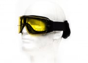 Lancer Tactical CA-234Y Airsoft Safety Yellow Lens Frameless Goggles (Black)