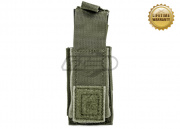 Pantac USA 1000D Cordura Molle 9mm Single Mag Pouch w/ Hard Insert (Ranger Green)