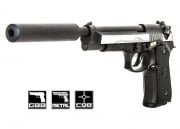 WE M92 GBB Airsoft Pistol (Black/Silver)