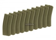 King Arms M4/M16 120 rd. AEG Mid Capacity Magazine - 10 Pack (OD Green)