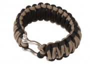 Saved By A Thread Double Cobra Paracord Bracelet w/ Shackle (Black & Tan/7.5")