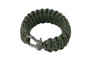 Saved By A Thread Double Cobra Paracord Bracelet w/ Shackle (ODGreen /8")