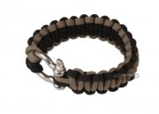 Saved By A Thread Single Cobra Paracord Bracelet w/ Shackle (Black/Tan/7")