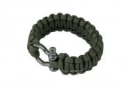 Saved By A Thread Single Cobra Paracord Bracelet w/ Shackle (OD Green/7.5")