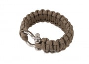 Saved By A Thread Single Cobra Paracord Bracelet w/ Shackle (Tan/7.5")