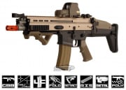 WE Open Bolt FN Herstal SCAR-L MK16 Carbine GBB Airsoft Rifle (Black/Tan)