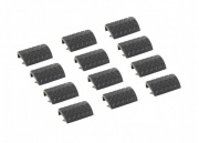 Bravo Airsoft Rail Covers Type 1 in Black - 12pcs