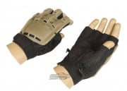 Emerson Armored Half Finger Gloves (Tan/L)