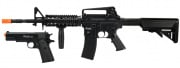 Sig Sauer Patrol Kit With Spring Pistol And M4 AEG Airsoft Rifle 5000 BBs Included (Black)