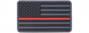 Emerson US Flag PVC Patch Velcro (Gray/Black/Red)