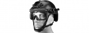 Lancer Tactical Helmet Safety Goggles (Black/Clear Lens)