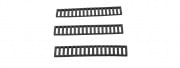 E&L Airsoft Sslim 18-SLOT Handguard Ladder Rail Cover Set of 3 (Black)